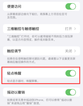 德阳苹果授权维修站分享iPhone轻点无法唤醒怎么办 